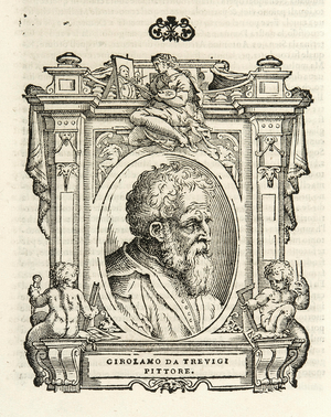 Milan, Biblioteca Braidense, Vite de piv excellent, Giorgio Vasari 1568, Girolamo da Trevigi
