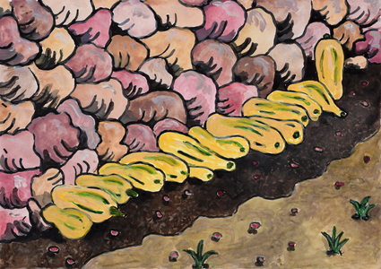 Squashes in Menorca, 2020 (watercolour on paper)
