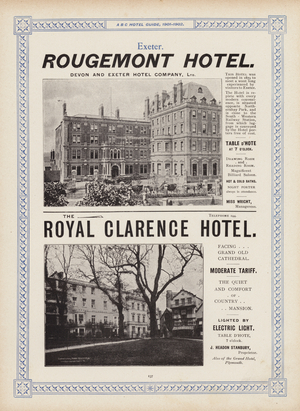 Page from the ABC Hotel Guide for Travellers and Tourists, 1901-2 (litho)