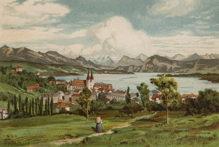 Lake Lucerne: Lucerne (colour litho)
