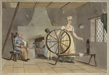 Spinning and carding wool