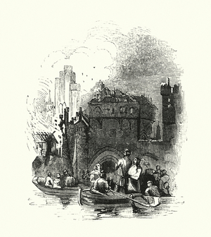 The Great Fire of London, 1666 (engraving)