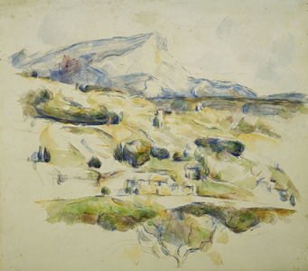 Mount Sainte Victoire looking towards Lauves; La Montagne Sainte Victoire Vue des Lauves, c.1902-1906 (watercolour on paper)