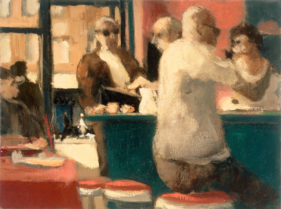 Matty s Diner II (study), 1998 (oil painting)