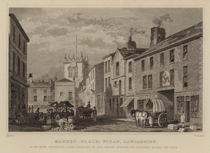 Market-Place, Wigan, Lancashire (engraving)