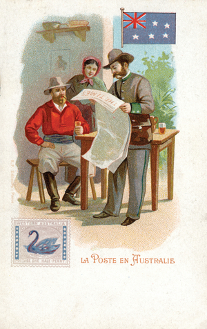 The post in Australia (chromolitho)