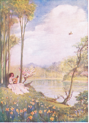 Spring Song: "To think of it is to be happy with the Innocence of pure joy (colour litho)