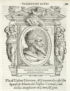 Milan, Biblioteca Braidense, Vite de piv excellent, Giorgio Vasari 1568, Valerio Belli called Valerio Vicentino