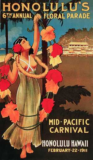 Honolulu Hawaii Poster, USA, 1910s