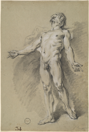 Apollo, c.1752 (black chalk)