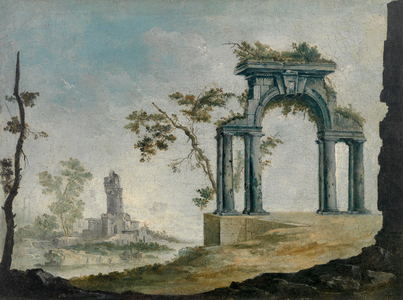 Landscape with Ruins, 18th century (oil on canvas)