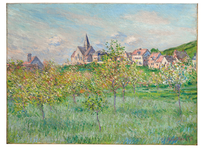 Printemps à Giverny, effet d'après-midi, 1885 (oil on canvas)