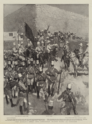 The Sirdar's Entry into Omdurman, Slatin Pasha as Cicerone (litho)