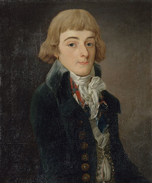 Presumed portrait of Louis-Antoine de Saint-Just (1767-1794), Conventionnel, in 1791 (oil on canvas)