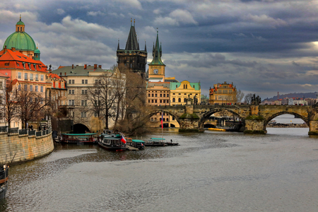 Bank of the Vltava River looking towards Starè Mesto, 2022 (photo)