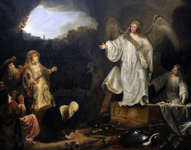 The Holy Women at the Sepulchre, 1644 (oil on canvas)