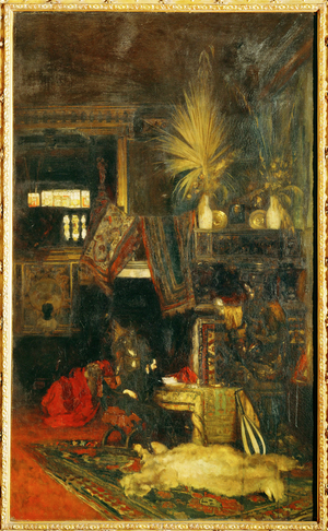 Painter Hans Makart in his studio … (painting on canvas)