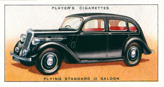 Motor Cars, c 1935: Flying Standard 12 Saloon (colour litho)