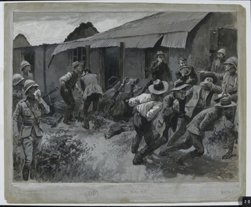 The Biter Bit: An Incident with Sir Redvers Bullers Force, 1900 (w/c en grisaille)