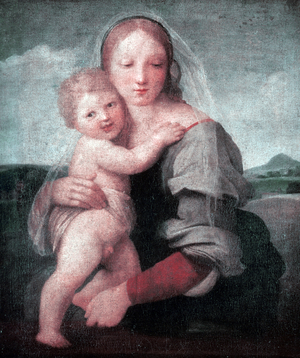 The Madonna and Child (Madonne of the tower)  1509-1511 (oil on canvas)