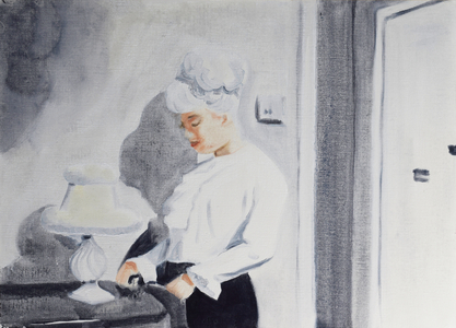 05.06.20 She told her that her husband was back, 2020 (oil on paper)