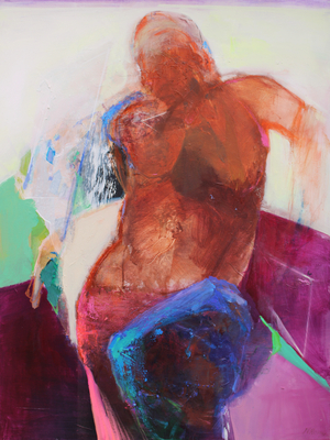 Inner Voice 1, 2022 (acrylics and pastels on canvas)
