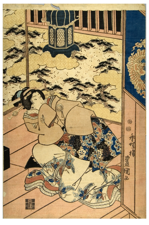 Scene from kabuki play, c.1847-1852 (woodblock print on paper)