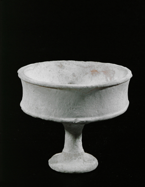 Dish made of two pieces from a burial cave at Gezer