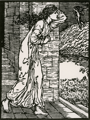 Psyche rushing out of Palace, 1866 (woodcut)