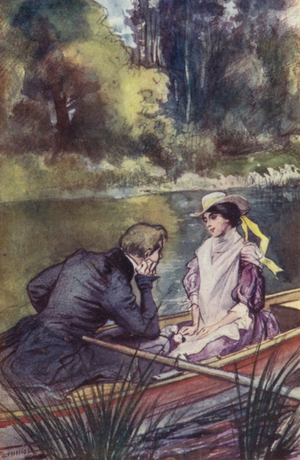 A young and beautiful woman whom I loved and who was called Marguerite (colour litho)