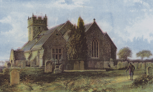 Freshwater Church (colour litho)
