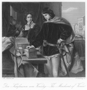 Scene from The Merchant of Venice (engraving)