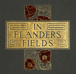 Illuminated front cover, with title and poppies.