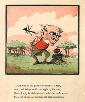 One of Charles Ross's Merry Conceits and Whimsical Rhymes, 1883 (litho)