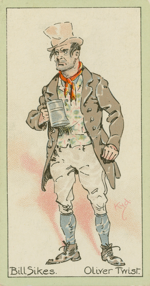 Bill Sikes, Oliver Twist (colour litho)