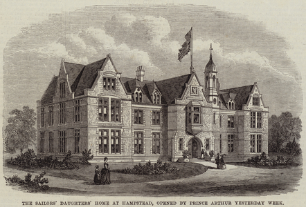 The Sailors' Daughters' Home at Hampstead, opened by Prince Arthur Yesterday Week (engraving)