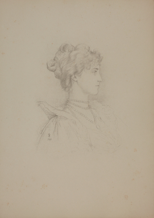 Mrs George Batten, 1893 (pencil on paper)