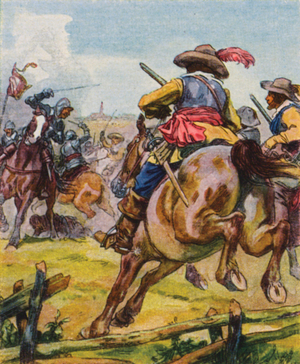 Reiterkampf / Cavalry Combat (colour litho)
