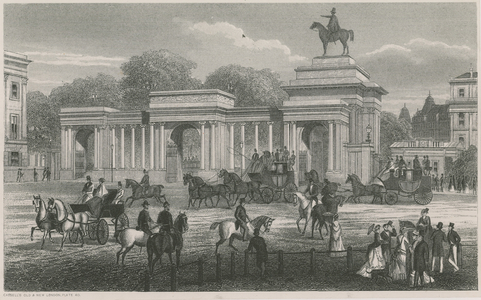 Triumphal Arch, Hyde Park Corner, London (engraving)