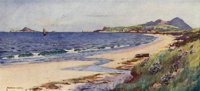 Hill of Howth and Ireland's Eye (colour litho)