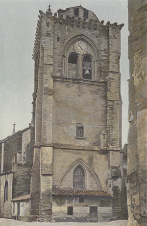 Villeneuve-les-Avignon, Eglise, Clocher fortifie, aujourd'hui Beffroi (avant restauration) (colour photo)