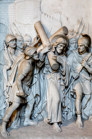 St James's catholic church, Antwerp, Belgium. Station of the Cross. (photo)