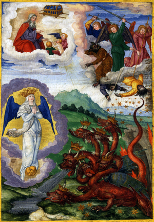 Germany: The Woman of the Apocalypse. Illuminated miniature from the Ottheinrich Bible