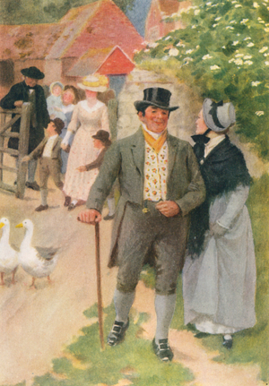 Illustration for Adam Bede by George Eliot (colour litho)