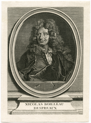 Nicolas Boileau-Despreaux (1636-1711), French Poet and Critic, Head and Shoulders (engraving)