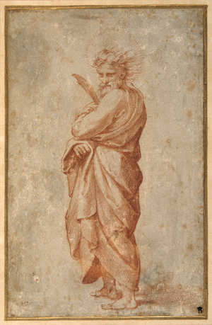 The Twelve Apostles: St. Bartholomew, 1518-20 (chalk on paper)