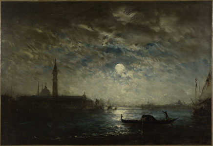 Venice and the Campanile in the moonlight, between 1870 and 1890 (oil on canvas)