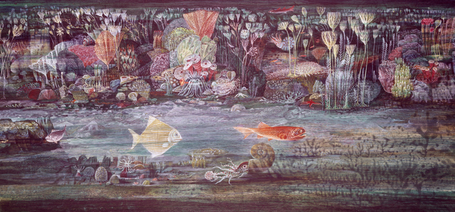 Carboniferous limestone sea