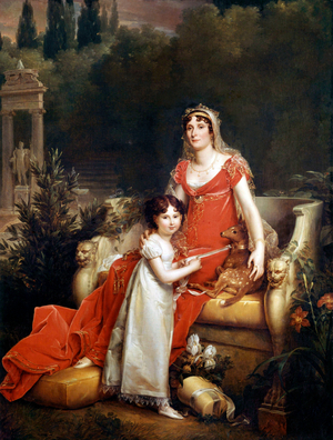 Elisa Bonaparte Baciocchi with her daughter, 1810 (oil on canvas)