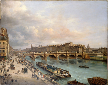 La Cité and the Pont-Neuf, seen from the Quai du Louvre, 1832 (oil on canvas)